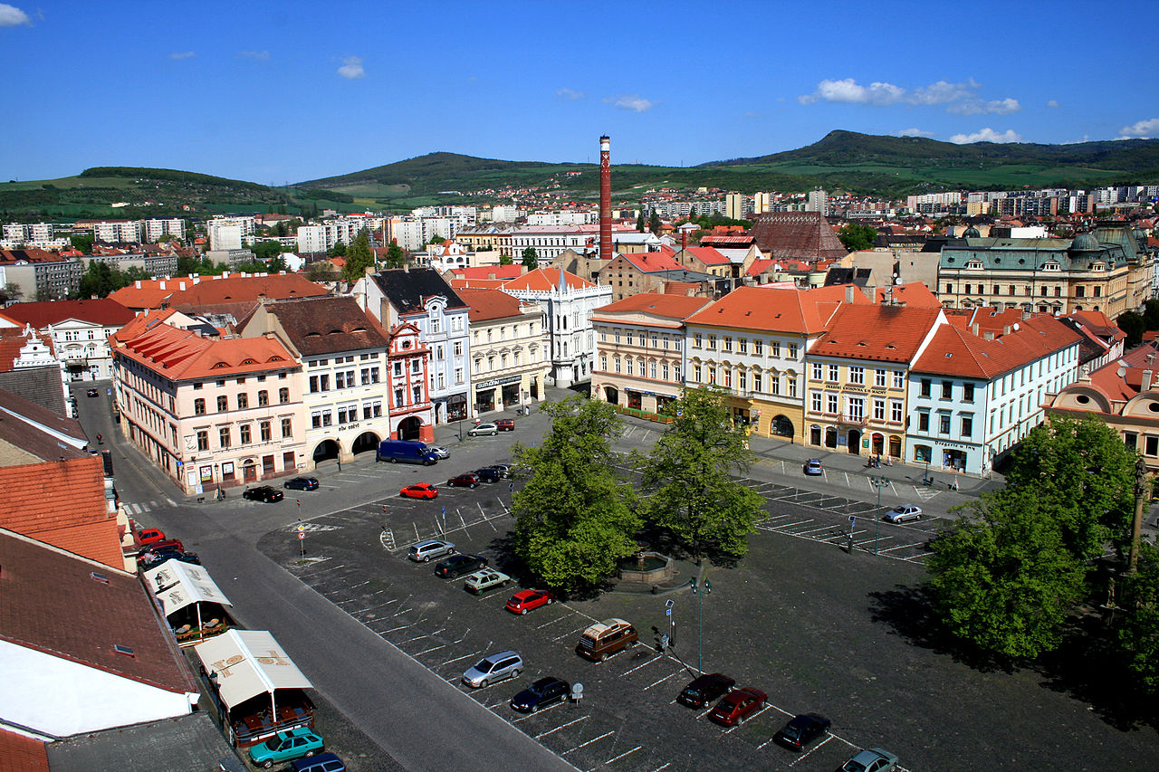 A view of main square of Litoměřice from House Goblet
